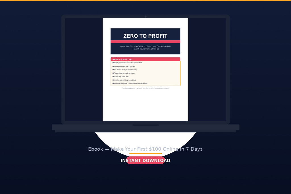 Zero To Profit: Ebook + Action Workbook Bundle